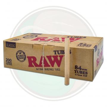 Raw Natural Unrefined King Size Cigarette Tubes for Roll Your Own Whole Leaf Tobacco Leaf Only